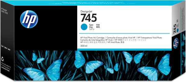 HP Cartucho de tinta DesignJet 745 cian de 300 ml - Imagen 4