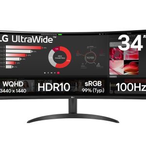 LG 34WR50QK-B pantalla para PC 86,4 cm (34") 3440 x 1440 Pixeles Wide Quad HD Negro