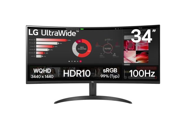 LG 34WR50QK-B pantalla para PC 86,4 cm (34") 3440 x 1440 Pixeles Wide Quad HD Negro