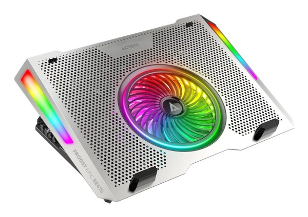 Acteck Froost Epic BE670 enfriador para laptop 39.6 cm (15.6") 2600 RPM Negro, Plata - Imagen 4