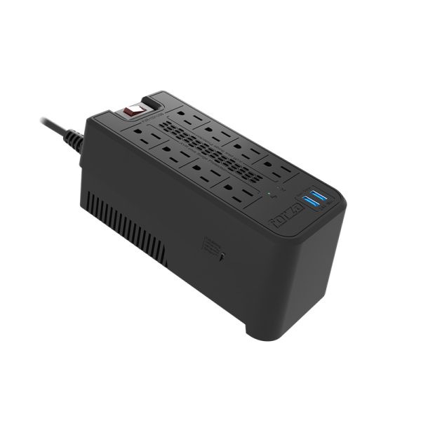 Forza Power Technologies FVR-1221USB regulador de voltaje 8 salidas AC 110 - 120 V Negro - Imagen 3