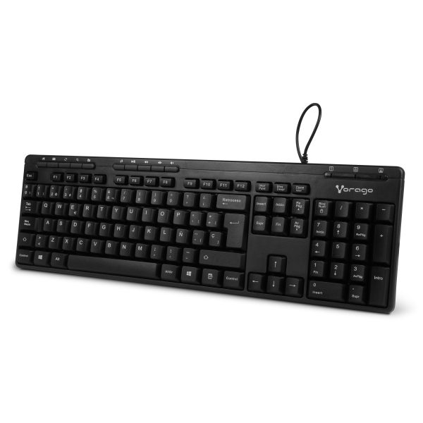 Vorago KB-202 teclado Oficina USB Español Negro - Imagen 4
