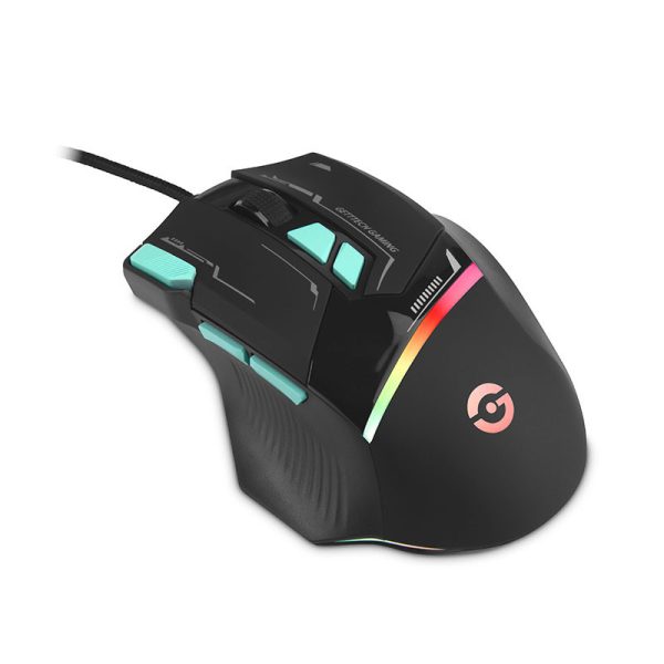 Getttech GPM-RGBWR-G1-BK ratón Juego Diestro USB tipo A 7200 DPI - Imagen 4