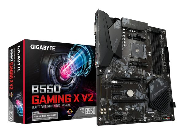 GIGABYTE B550 Gaming X V2 Placa base - Procesadores AMD Ryzen 5000, VRM de 10+3 fases, hasta 4733 MHz DDR4, 1xPCIe 4.0 + 1xPCIe 3.0 M.2, LAN 1GbE, USB 3.2 Gen 2
