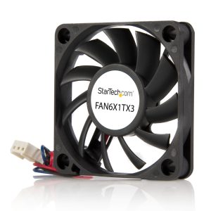 StarTech.com FAN6X1TX3 sistema de refrigeración de computadora Gabinete de la computadora Ventilador 6 cm Negro