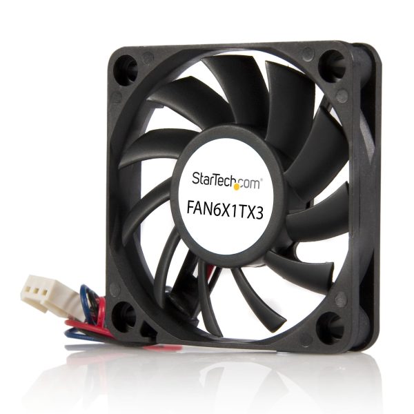 StarTech.com FAN6X1TX3 sistema de refrigeración de computadora Gabinete de la computadora Ventilador 6 cm Negro