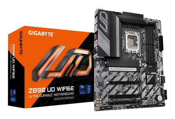 GIGABYTE Placa base Z890 UD WIFI6E - Compatible con CPUs Intel Core Ultra (Serie 2), VRM de 12+1+2 fases, hasta 8800MHz DDR5 (OC), 1xPCIe 5.0 + 2xPCIe 4.0, Wi-Fi 6E, LAN 2.5GbE, USB 4