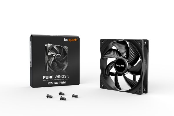 be quiet! Pure Wings 3 120mm PWM Gabinete de la computadora Ventilador 12 cm Negro 1 pieza(s) - Imagen 3