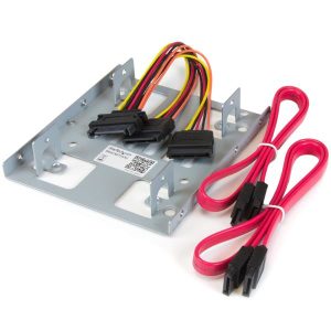StarTech.com Bracket Adaptador Bandeja de Montaje 2 Unidades de Disco Duro HDD de 2.5" a Bahía de 3.5 Pulgadas