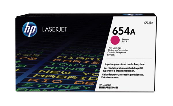 HP Cartucho de tóner original 654A LaserJet magenta
