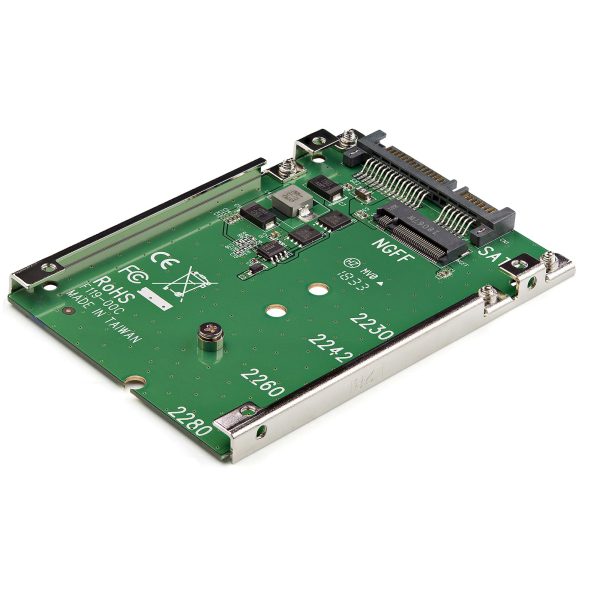 StarTech.com Adaptador de SSD SATA M.2 a SATA de 2.5" - Convertidor de M.2 NGFF a SATA - de 7mm - Bracket de Marco Abierto - Adaptador para Disco Duro M.2 - No es Compatible con NVMe - Imagen 3