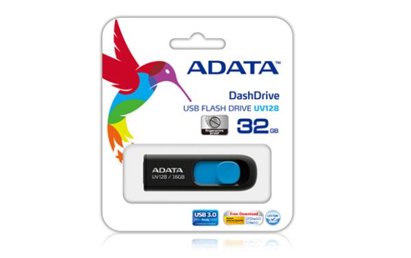 ADATA DashDrive UV128 128GB unidad flash USB USB tipo A 3.2 Gen 1 (3.1 Gen 1) Negro, Azul - Imagen 4