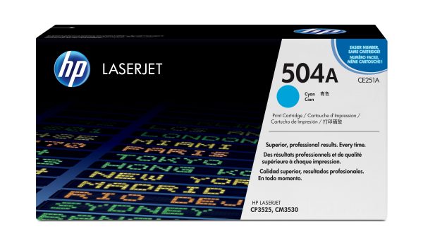 HP Cartucho de tóner original LaserJet 504A cian