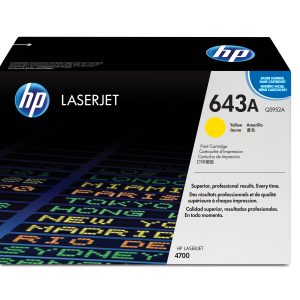 HP Cartucho original de tóner amarillo 643A LaserJet