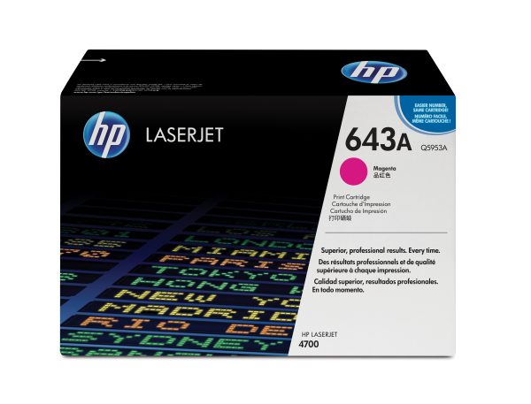 HP Cartucho original de tóner magenta 643A LaserJet