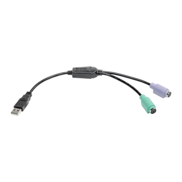 Tripp Lite U219-000-R Adaptador USB a PS/2 - Teclado y Mouse (A M a 2x Mini-Din6 H) - Imagen 2