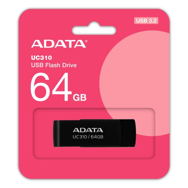 ADATA UC310 unidad flash USB 64 GB USB tipo A 3.2 Gen 1 (3.1 Gen 1) Negro - Imagen 2