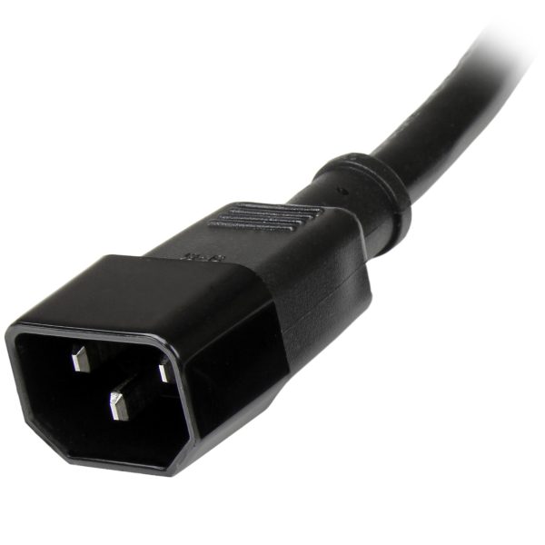 StarTech.com Cable de 14 AWG Extensor de Extensión Estándar de 90cm de Corriente para Computadora PC C14 a C13 - Imagen 3