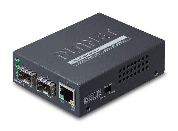 PLANET GT-1205A convertidor de red 1000 Mbit/s Negro - Imagen 2