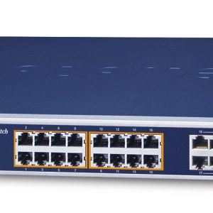 PLANET WGSW-20160HP dispositivo de redes Gestionado L2+ Gigabit Ethernet (10/100/1000) Energía sobre Ethernet (PoE) 1U Negro