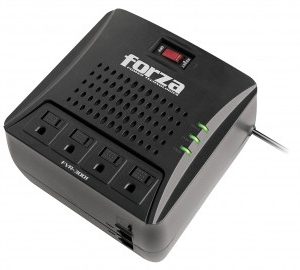 Forza Power Technologies FVR-3001M regulador de voltaje 4 salidas AC 120 V Negro