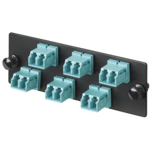 Panduit FAP6WAQDLCZ adaptador de fibra óptica LC 1 pieza(s) Negro, Azul