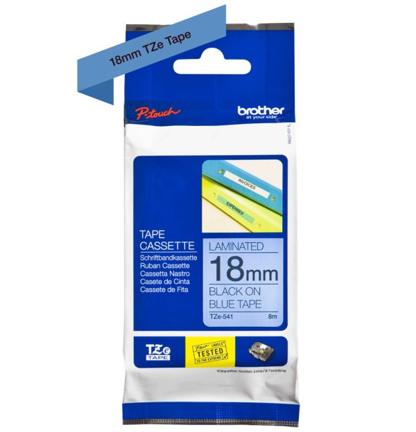 Brother TZE-541 cinta para impresora de etiquetas Negro sobre azul - Imagen 3