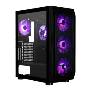 Game Factor CSG400 gabinete de computadora Midi Tower Negro