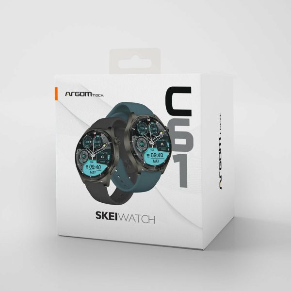 ArgomTech SkeiWatch C61 3.68 cm (1.45") TFT Digital 412 x 412 Pixeles Pantalla táctil Negro - Imagen 3