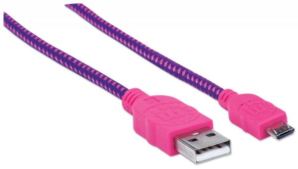 Manhattan Cable Micro-B USB de Alta Velocidad con recubrimiento textil - Imagen 2