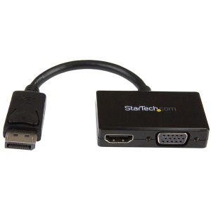 StarTech.com Adaptador DP de Audio/Video para Viajes - Convertidor DisplayPort a HDMI o VGA - 1920x1200 1080p