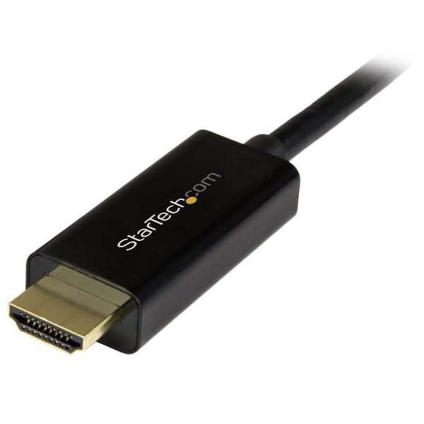 StarTech.com Cable Convertidor DisplayPort a HDMI de 2m - Color Negro - Ultra HD 4K - Imagen 2