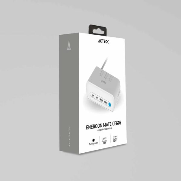 Acteck Energon Mate CE676 Universal Blanco Corriente alterna Carga rápida Interior - Imagen 4