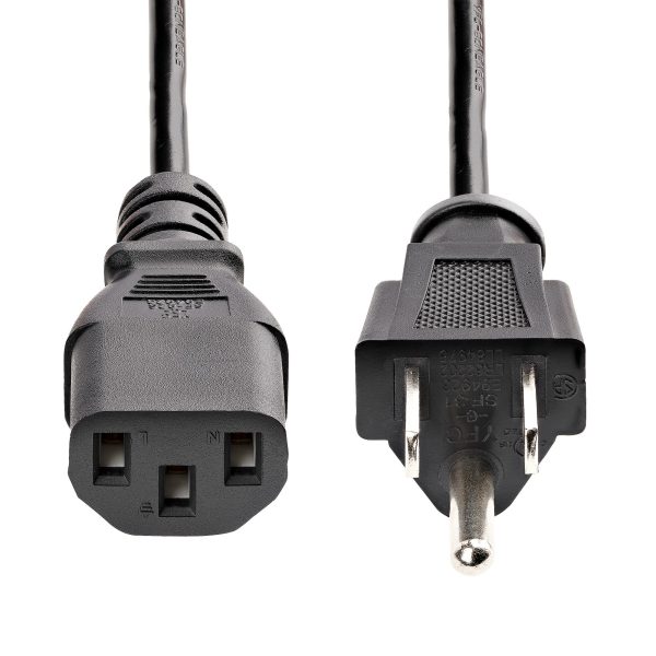 StarTech.com Cable de 3.6m de Alimentación de Computadora, NEMA 5-15P a C13, 10A 125V, 18AWG, Cable de Alimentación de Repuesto para Impresora, Computadora o Monitor, UL - Imagen 4