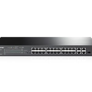 TP-Link T1500-28PCT dispositivo de redes Gestionado L2 Fast Ethernet (10/100) Energía sobre Ethernet (PoE) 1U Negro