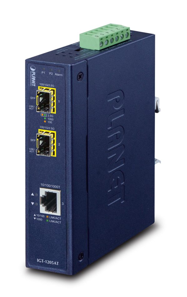 PLANET IGT-1205AT convertidor de red 1000 Mbit/s Azul - Imagen 2