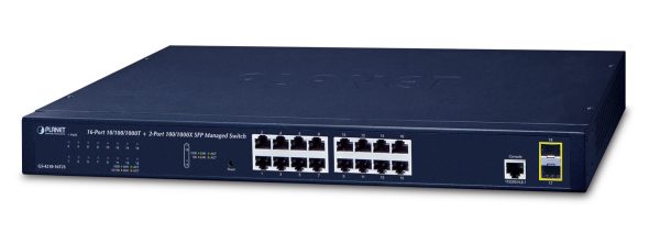 PLANET GS-4210-16T2S dispositivo de redes Gestionado L2/L4 Gigabit Ethernet (10/100/1000) 1U Azul - Imagen 2