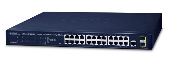 PLANET GS-4210-24T2S dispositivo de redes Gestionado L2 Gigabit Ethernet (10/100/1000) 1U Azul - Imagen 2
