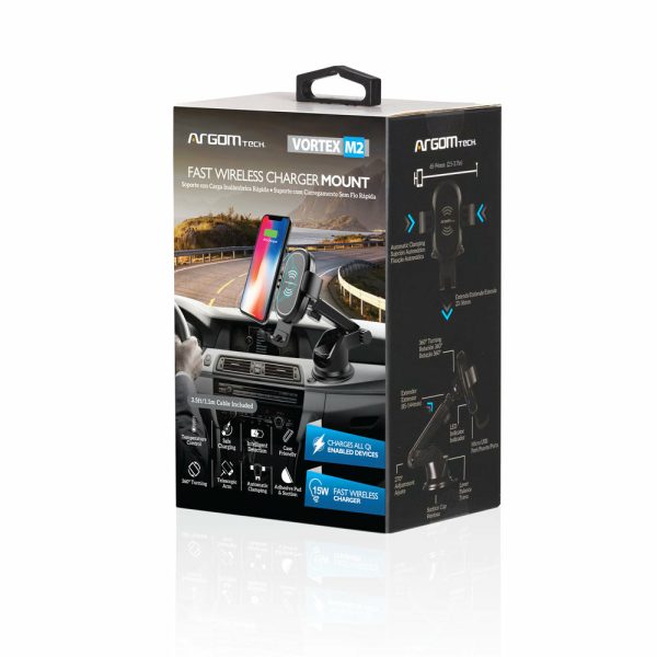 ArgomTech ARG-AC-0161BK soporte Soporte activo para teléfono móvil Teléfono móvil/smartphone Negro - Imagen 4