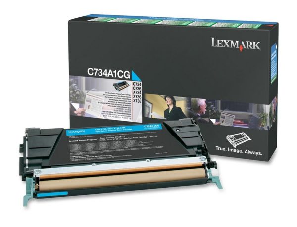 Lexmark C734A1CG cartucho de tóner 1 pieza(s) Original Cian - Imagen 2