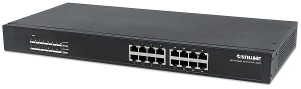 Intellinet 560993 dispositivo de redes No administrado L2 Gigabit Ethernet (10/100/1000) Energía sobre Ethernet (PoE) 1U Negro