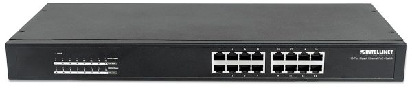 Intellinet 560993 dispositivo de redes No administrado L2 Gigabit Ethernet (10/100/1000) Energía sobre Ethernet (PoE) 1U Negro - Imagen 3