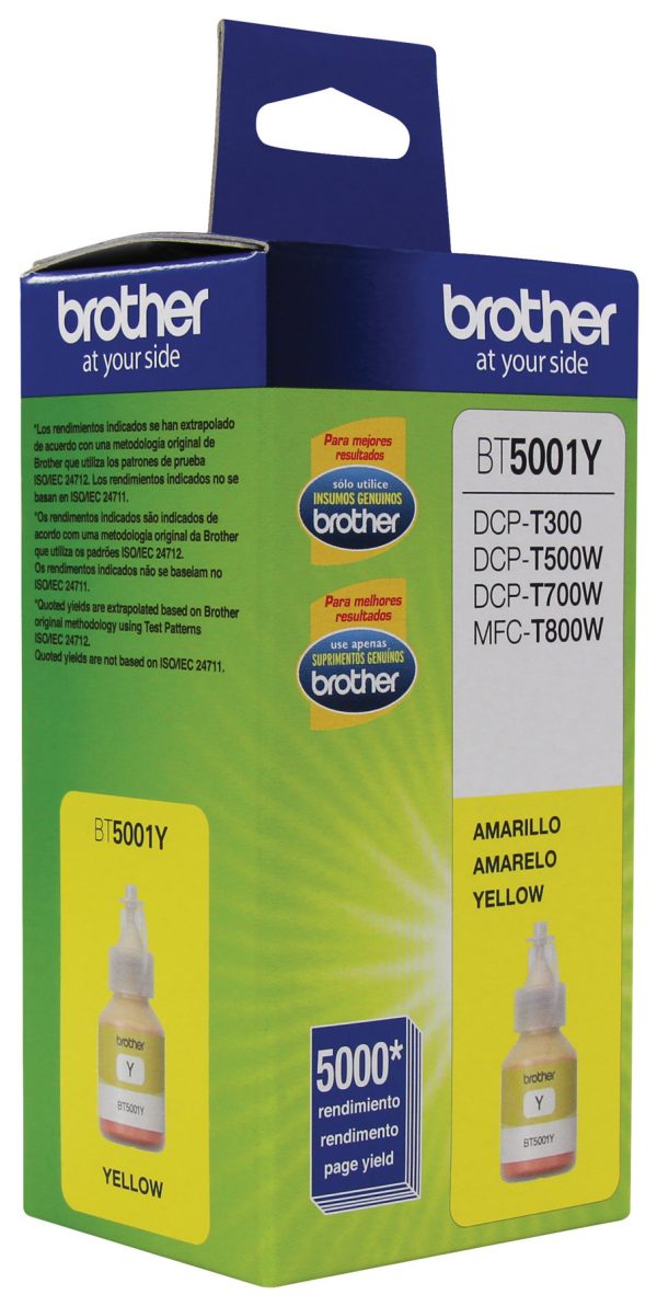 Brother BT5001Y cartucho de tinta 1 pieza(s) Original Extra (Súper) alto rendimiento Amarillo - Imagen 3