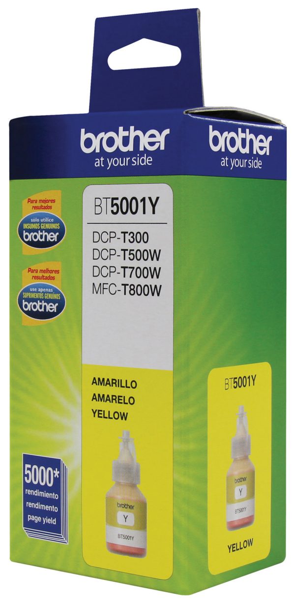 Brother BT5001Y cartucho de tinta 1 pieza(s) Original Extra (Súper) alto rendimiento Amarillo - Imagen 2