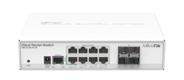 Mikrotik CRS112-8G-4S-IN dispositivo de redes Gestionado L3 Gigabit Ethernet (10/100/1000) Energía sobre Ethernet (PoE) Blanco - Imagen 3
