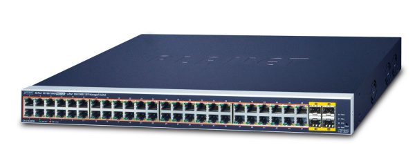PLANET GS-4210-48P4S dispositivo de redes Gestionado L2/L4 Gigabit Ethernet (10/100/1000) Energía sobre Ethernet (PoE) 1U Azul - Imagen 2