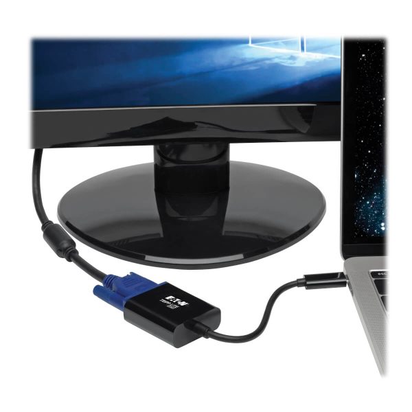 Tripp Lite U444-06N-VB-AM Adaptador USB-C a VGA con Modo Alterno - DP 1.2, Negro - Imagen 2