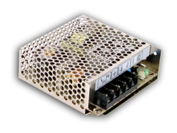 MEAN WELL RS-50-24 unidad de fuente de alimentación 52.8 W Negro, Metálico - Imagen 2