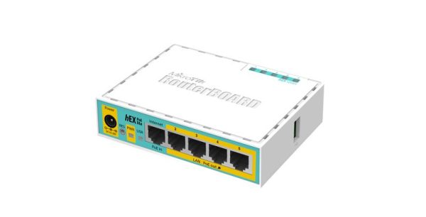 Mikrotik hEX PoE lite enrutador Ethernet rápido Blanco