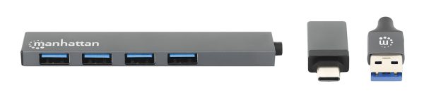 Manhattan 181006 hub de interfaz USB 3.2 Gen 1 (3.1 Gen 1) Type-A 5000 Mbit/s Gris - Imagen 3